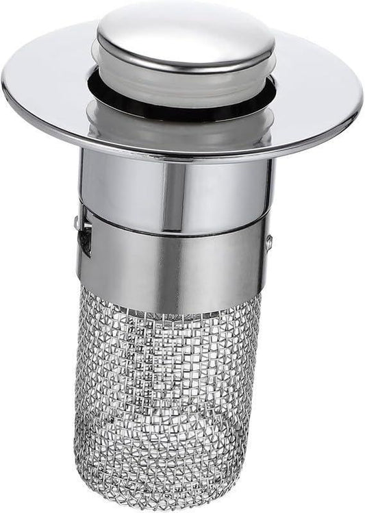 Sink Hair Filter, Removable Stainless Steel Drain Stopper Plug